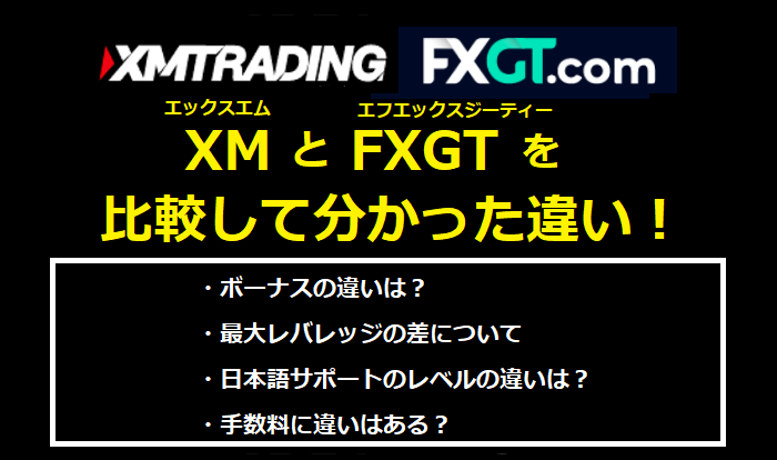 XM（エックスエム）とFXGT（エフエックスジーティー）を比較