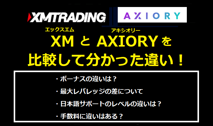 XM（エックスエム）とAXIORY（アキシオリー）を比較