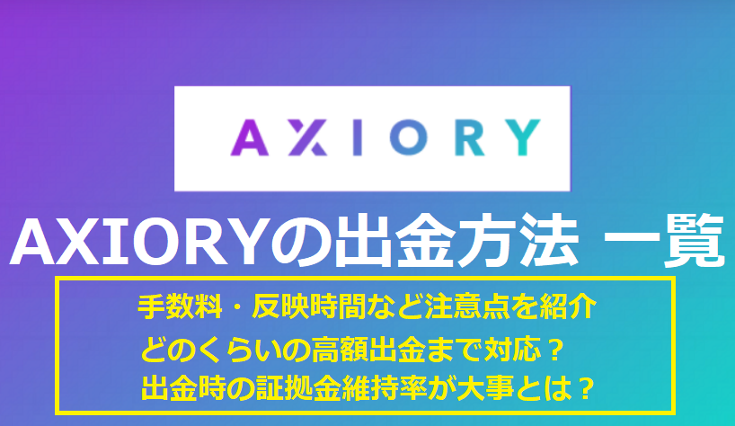 キシオリー（Axiory）の出金方法